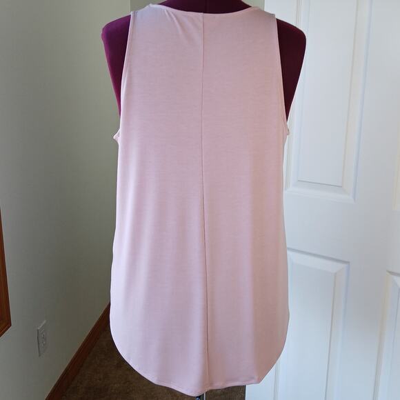 1X Cream Mauve Scoop Neck Round Hem Tank Top Zenana Plus size comfy cool - Picture 6 of 13